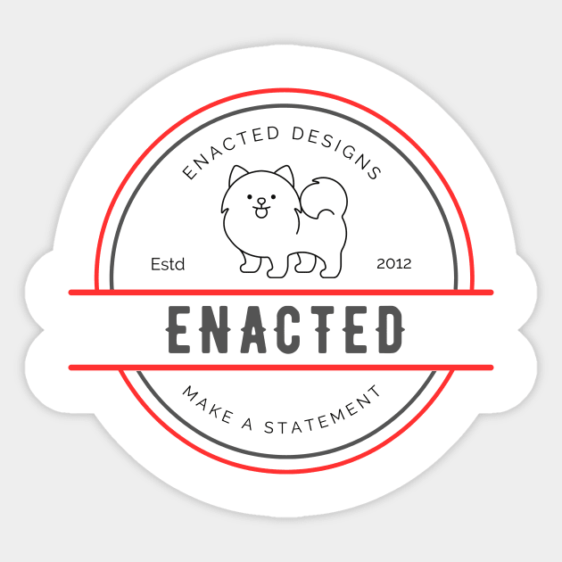 Enacted Designs Logo R Sticker by Enacted Designs